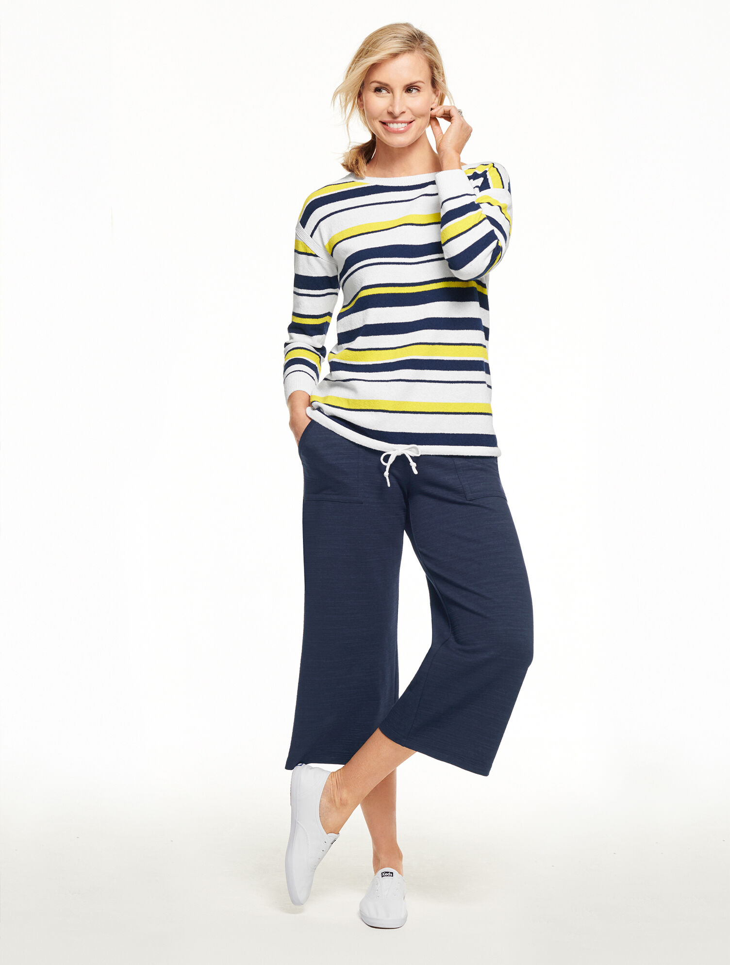 UPF 50+ Slub Terry Wide Leg Crops - Colors