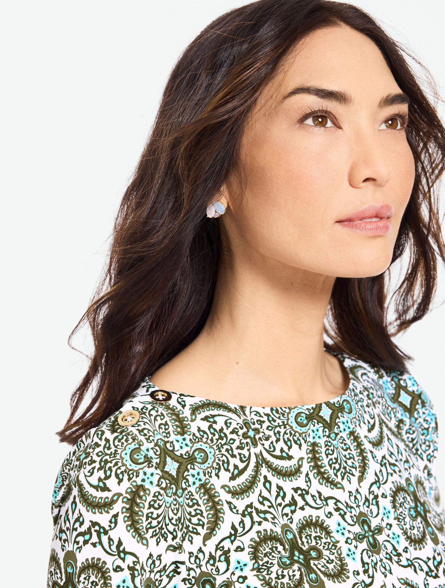 Effortless Jersey Shift Dress - Royal Medallion
