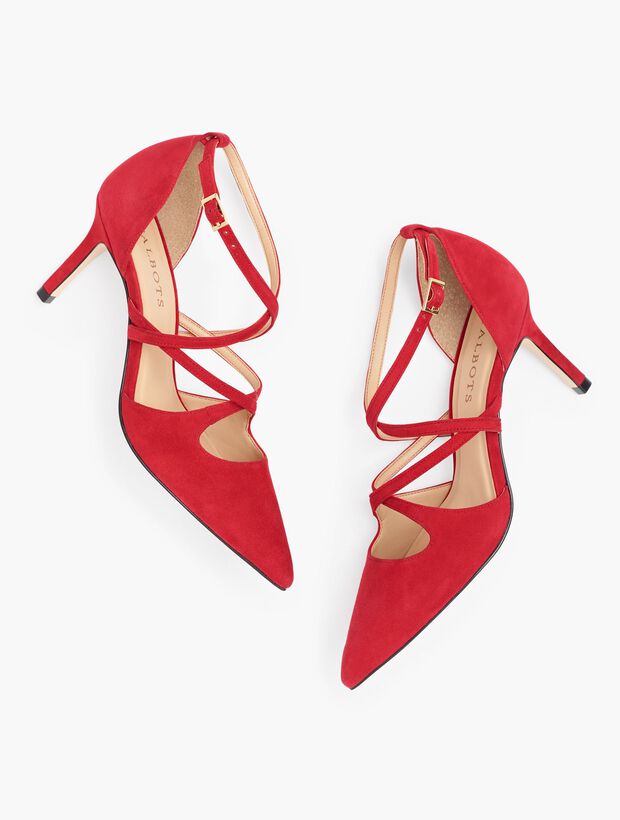 Erica Strappy Suede Pumps
