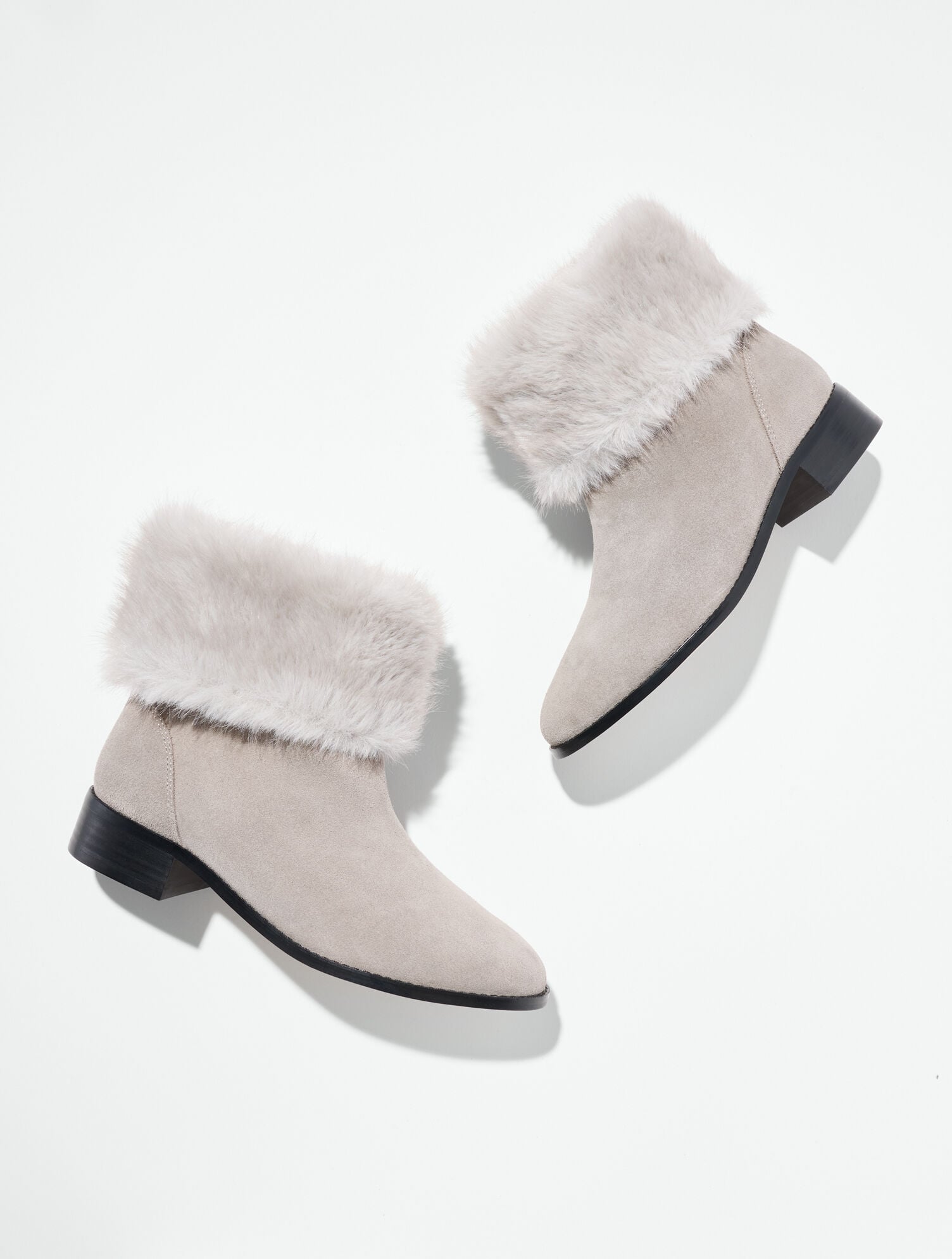 Tish Fur Suede Ankle Boots