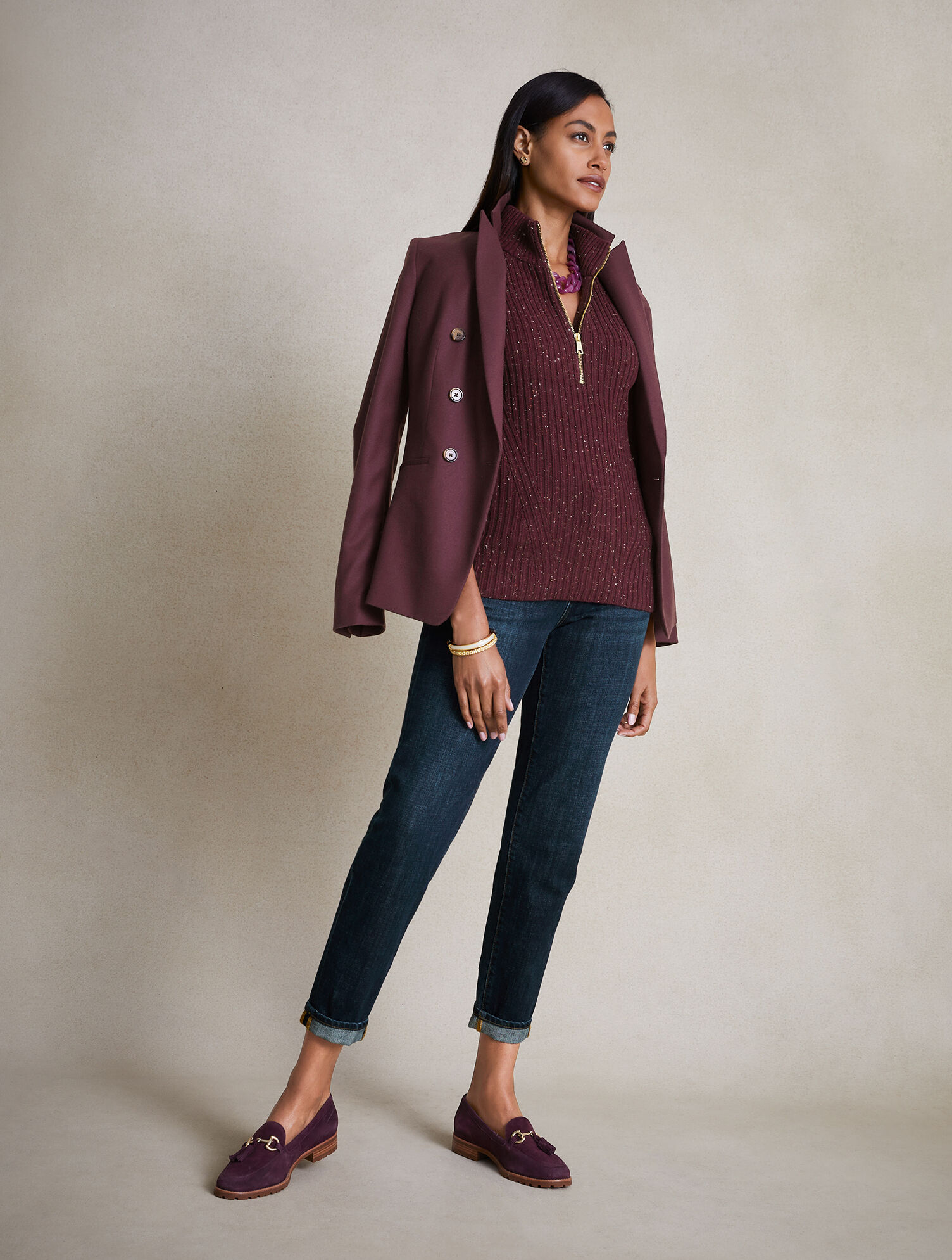 Luxe Italian Stretch Flannel Blazer | Talbots