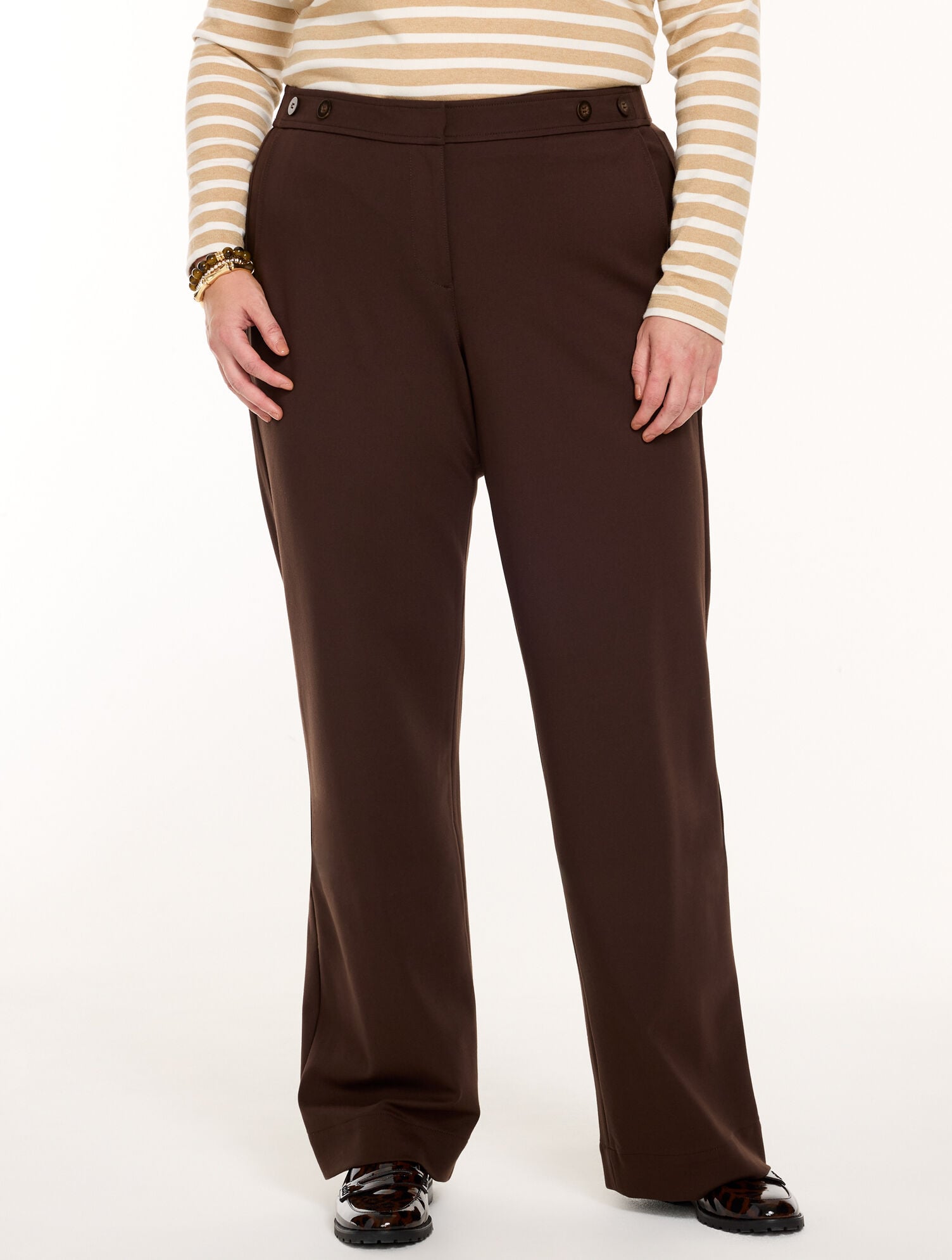 Polished Ponte Wide Leg Pants