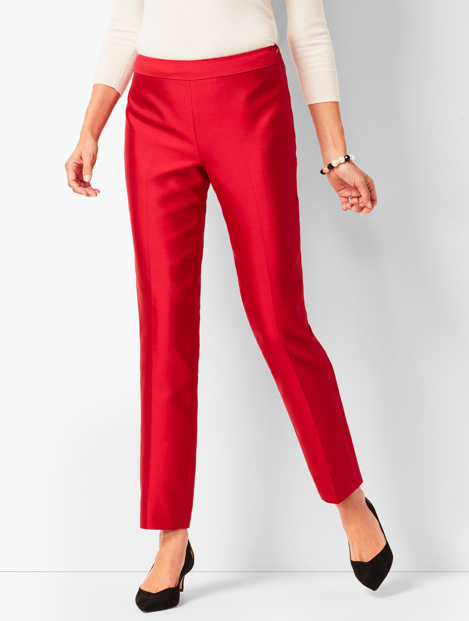 Silk Jacquard Talbots Chatham Ankle Pants