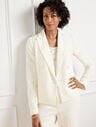 Stretch Crepe Double Breasted Blazer