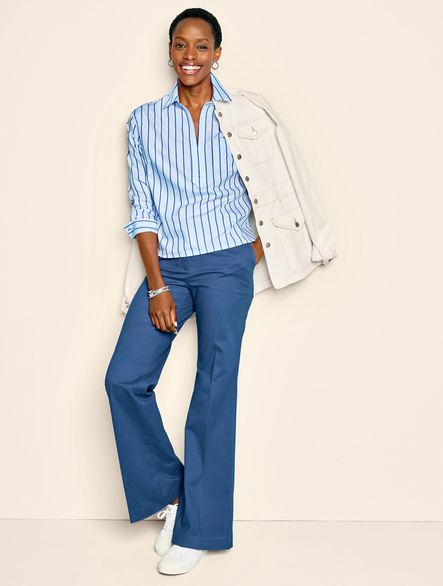 Short Shirt - Sprightly Stripe