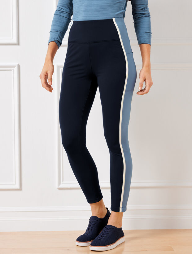 Luxe Fleeceback Leggings - Colorblock
