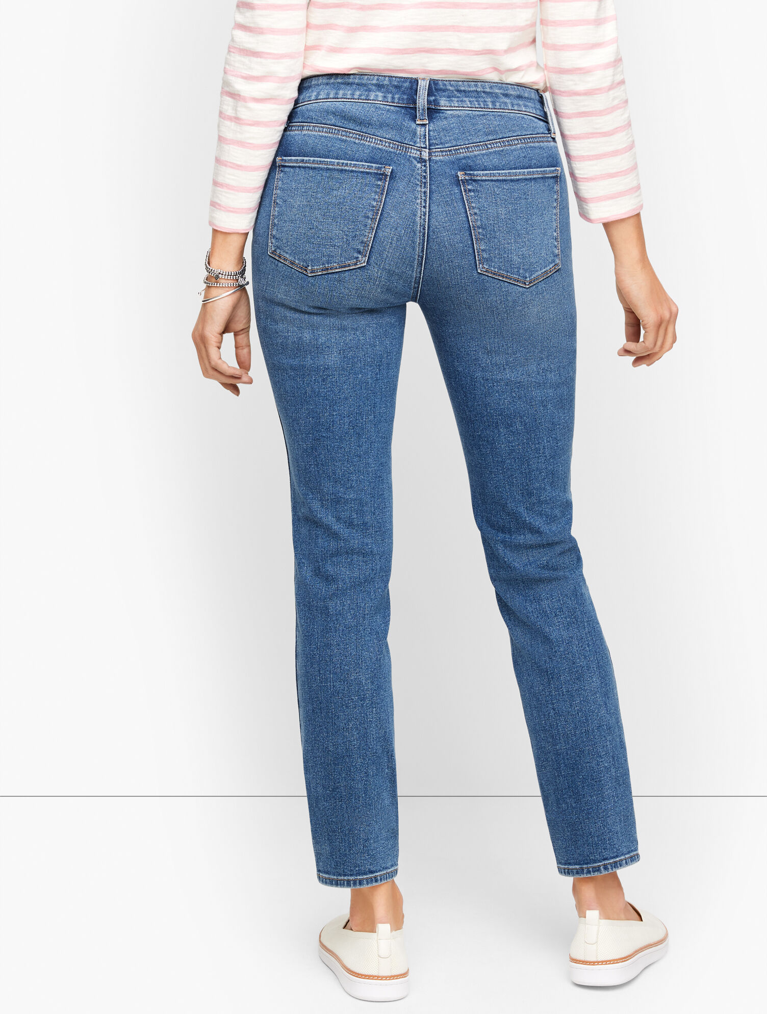 Slim Ankle Jeans - Siene Wash - Curvy Fit