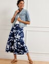 Jersey Knit Midi Skirt - Outline Floral