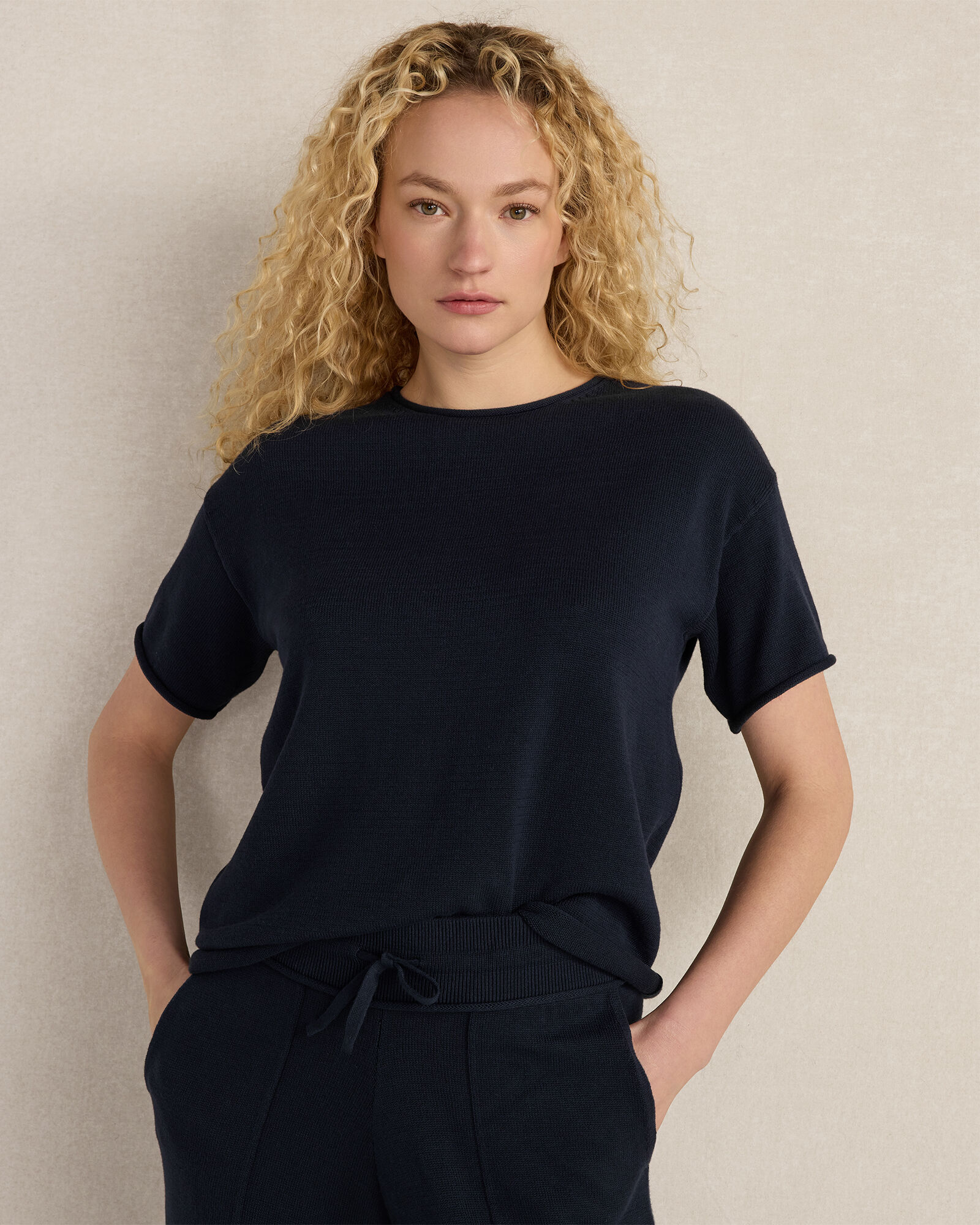 Cotton Knit Short Sleeve Tee