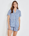 Organic True Cotton Floral Short Sleeve Pajama Shirt
