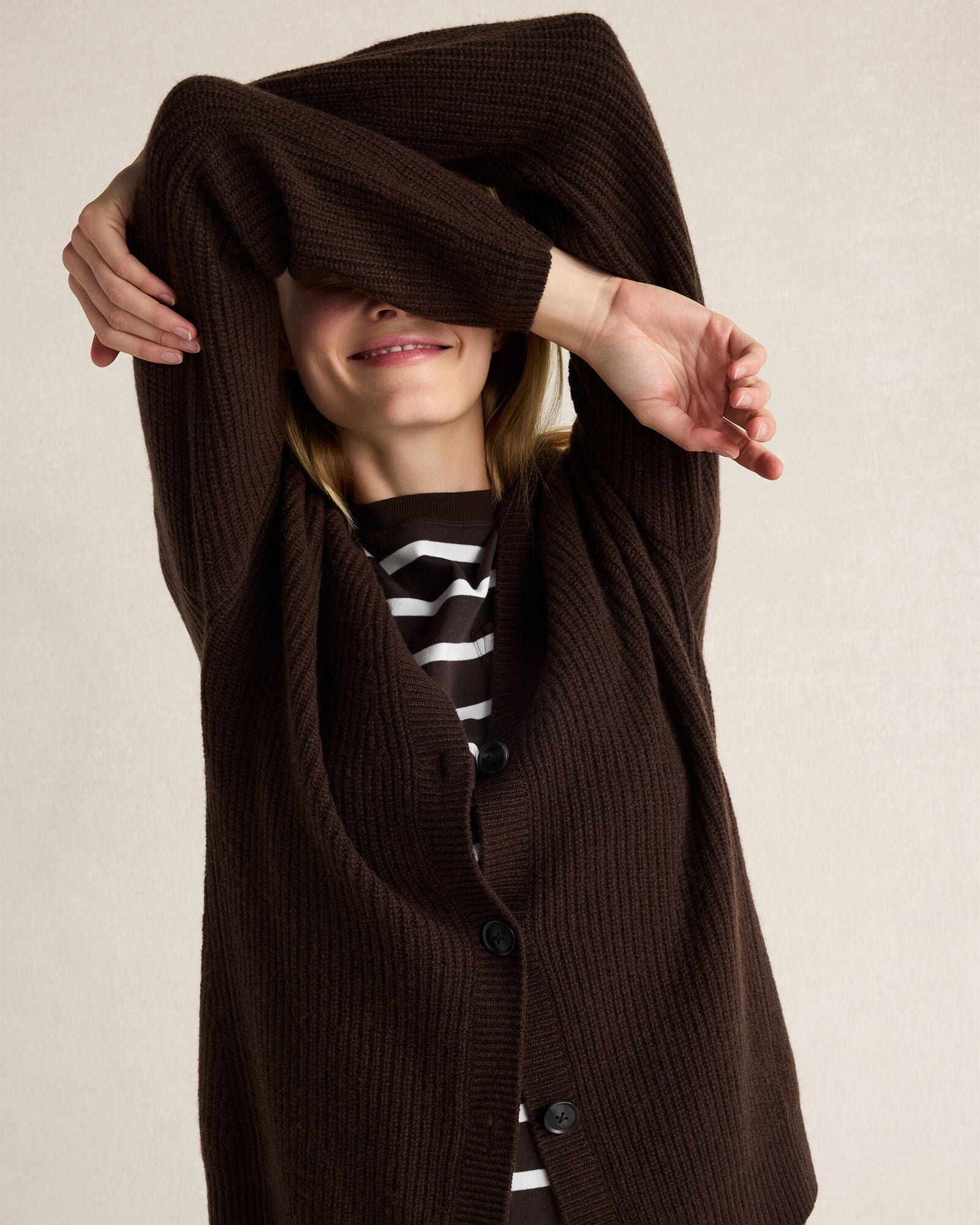 Cashmere Shaker Stitch Cardigan