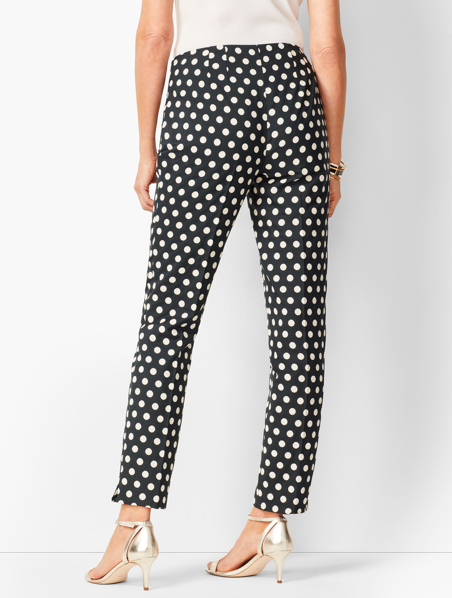 Dot Jacquard Talbots Chatham Ankle Pants