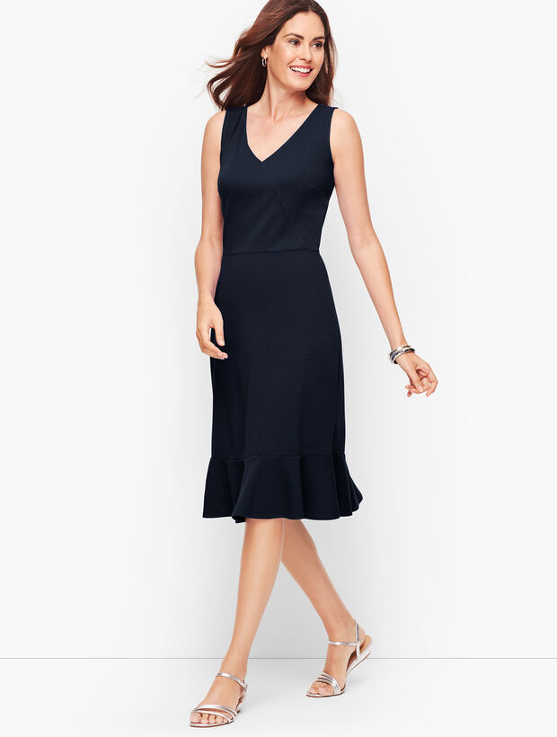 Flounce Hem Fit & Flare Dress | Talbots Flounce Hem Fit & Flare Dress | Talbots