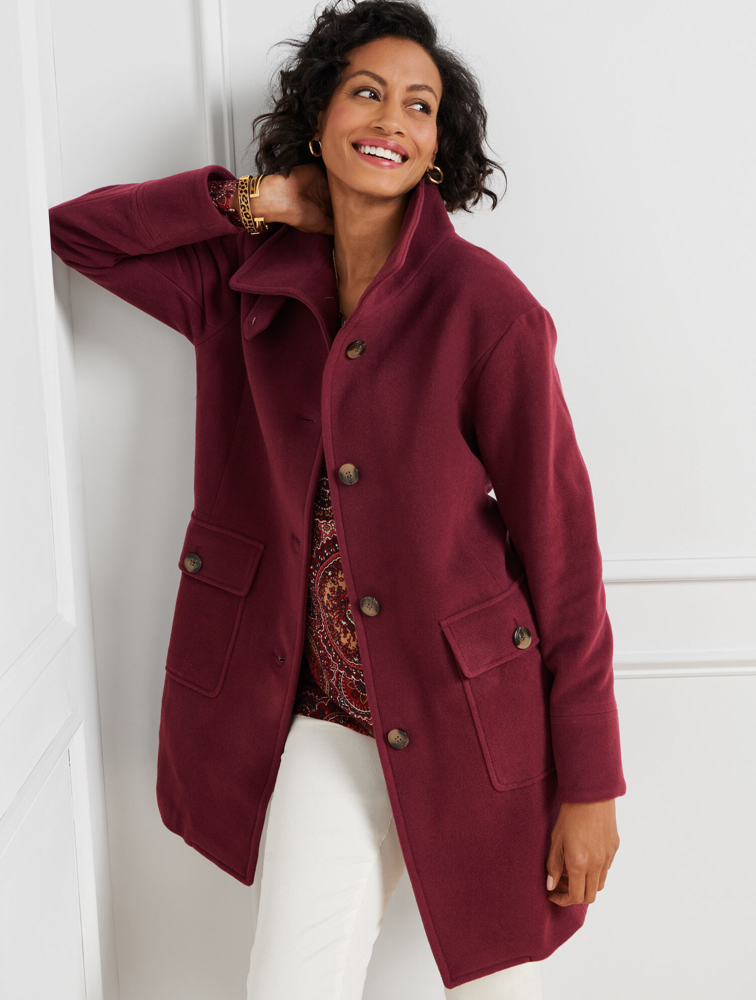 Plush Wool Blend Coat