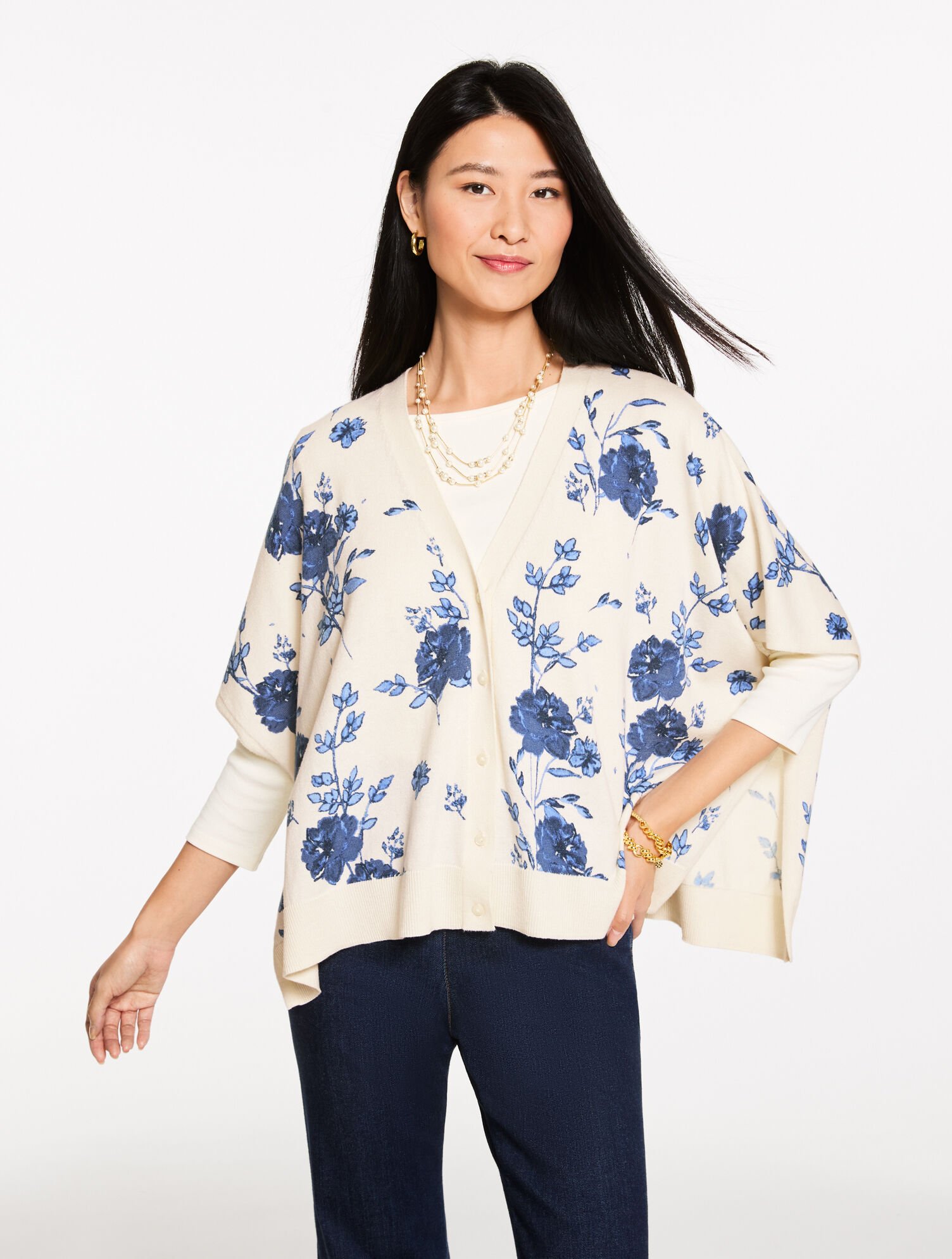 Rosette Charm Poncho