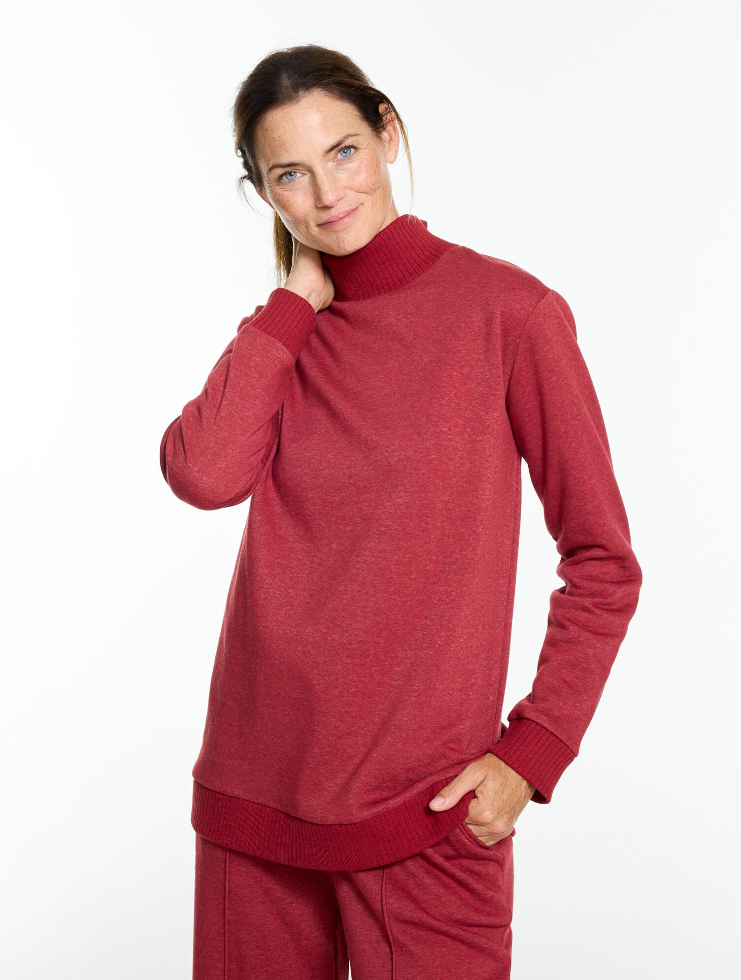 フェレル Cozy Fleece Ribbed Mockneck Pullover | Talbots