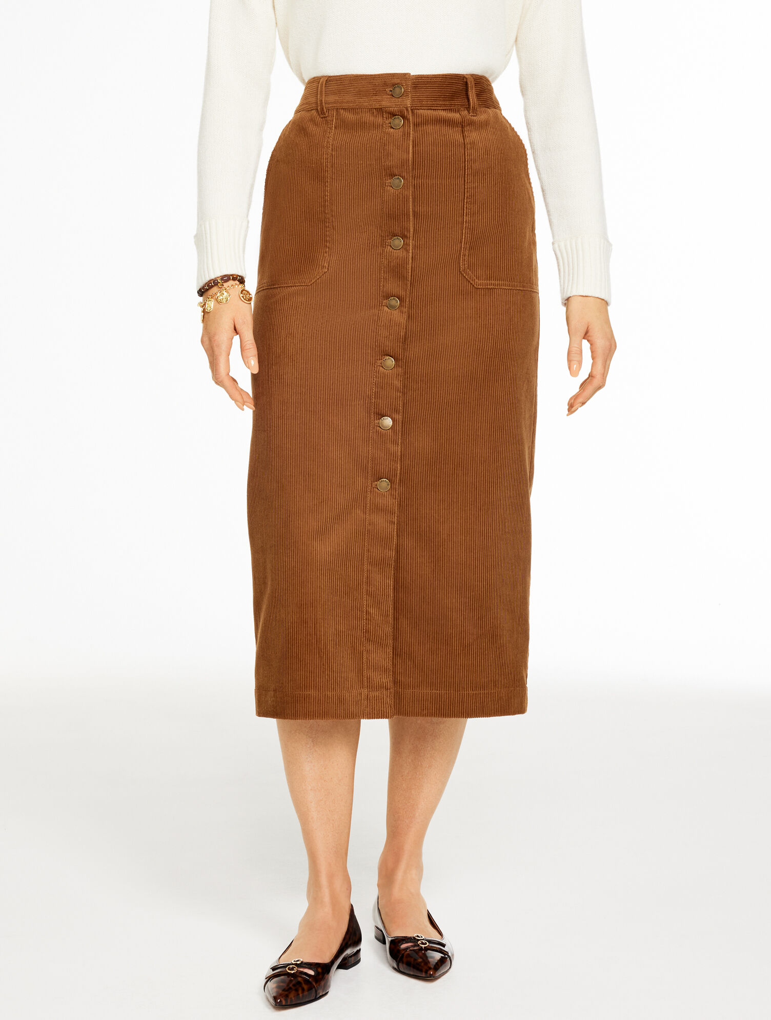 Corduroy Midi Skirt