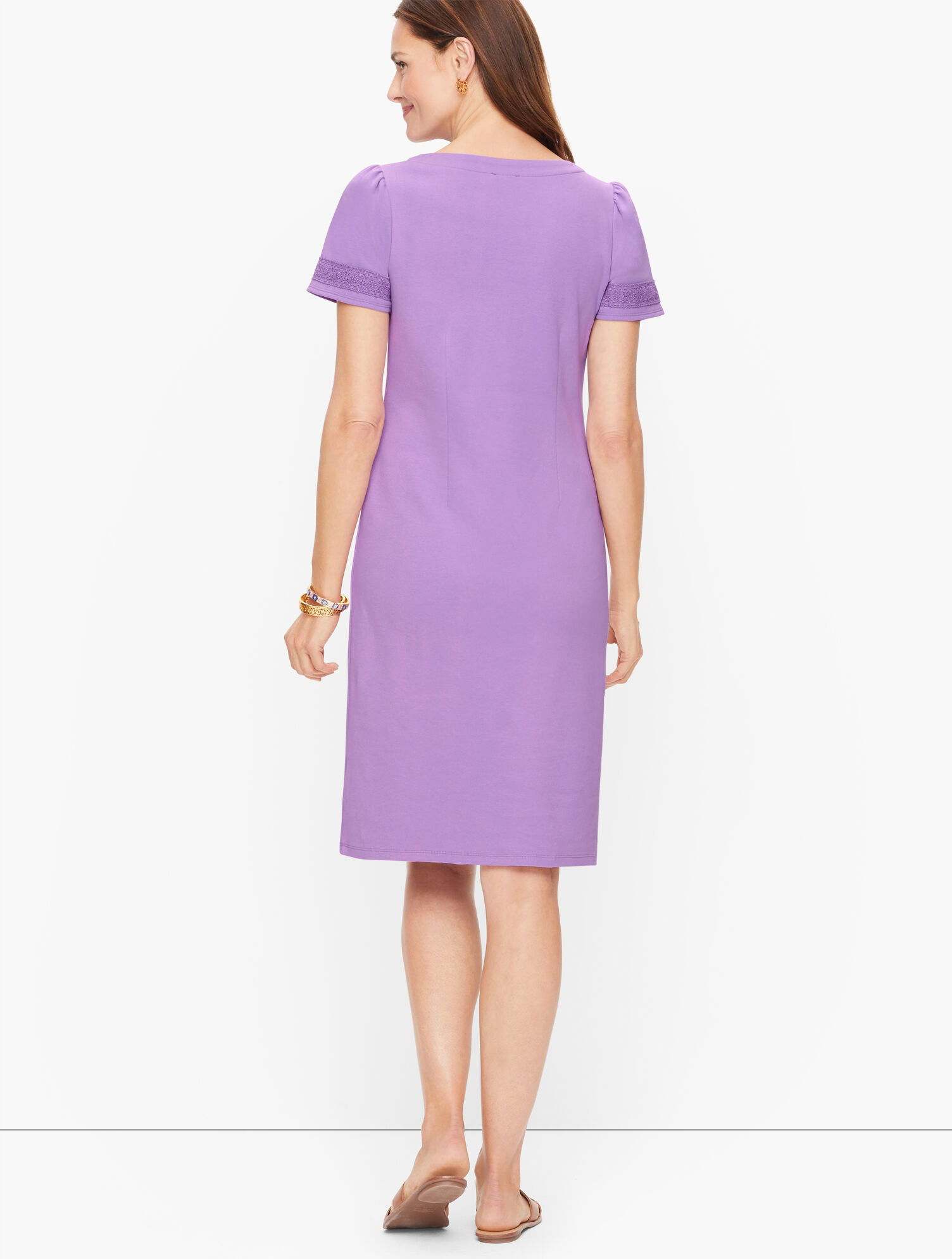 open lace back dress Farrah Merino Wool Shift Dress