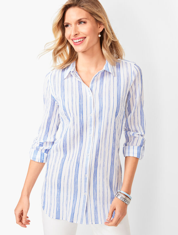 Classic Cotton Shirt - Variegated Stripe