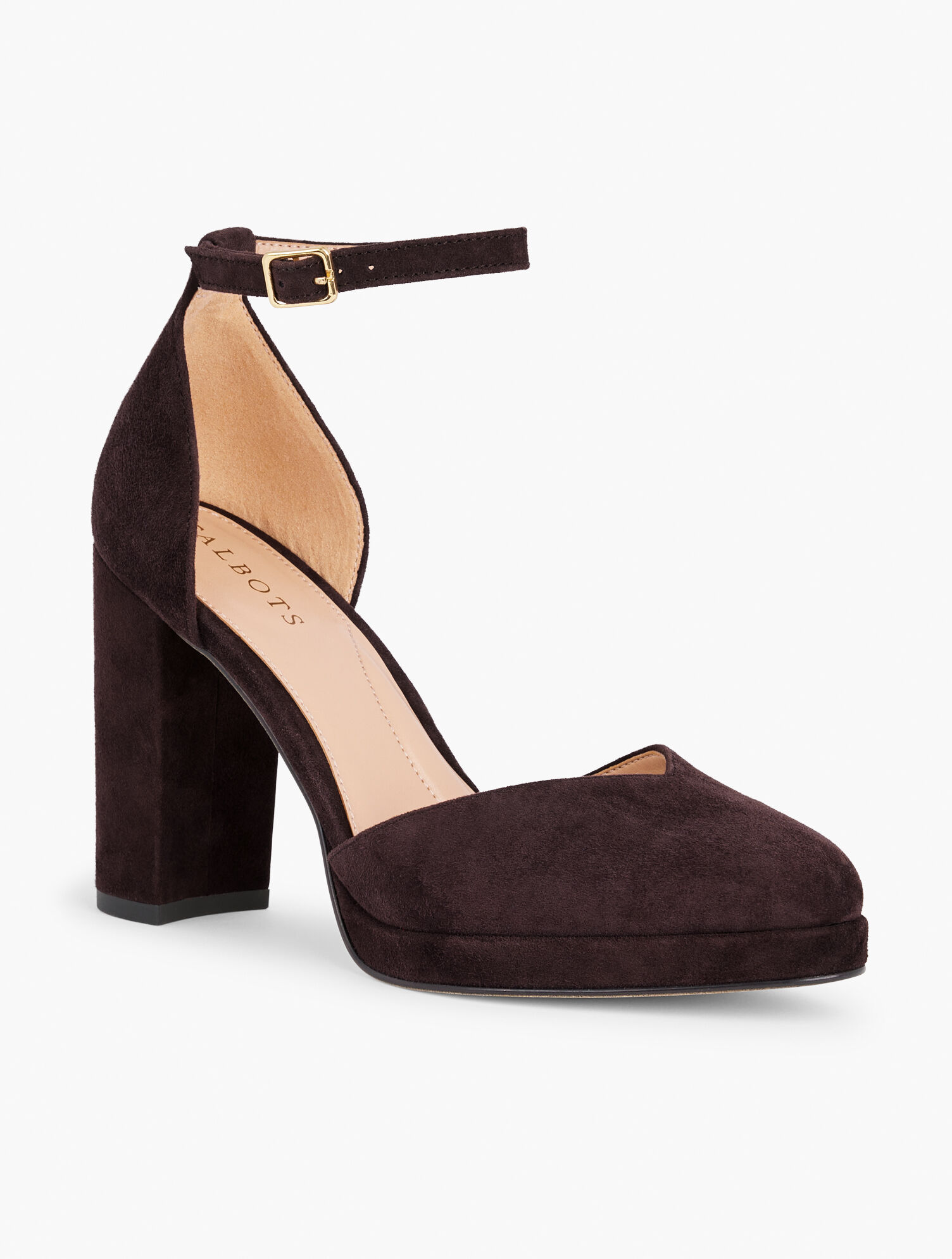 Bailey Ankle Strap Pumps - Suede | Talbots
