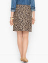 Canvas A-Line Skirt - Abstract Cheetah