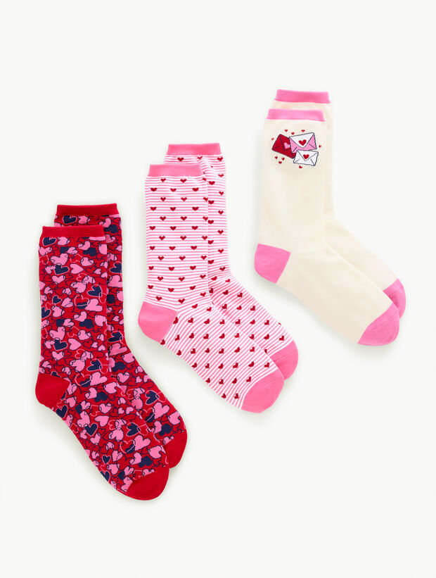3 pack heart socks main image 1