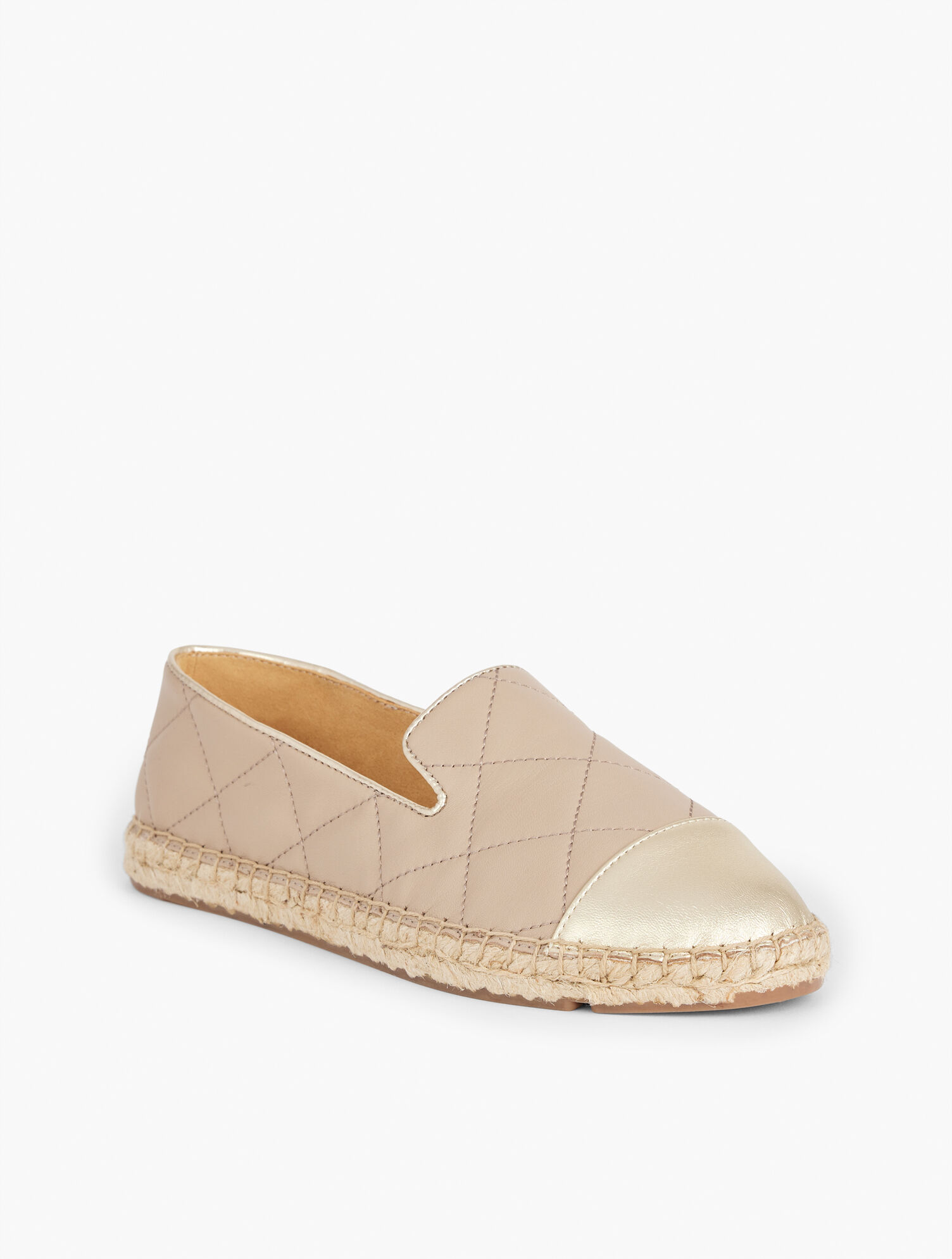 Izzy Quilted Nappa Espadrille Flats