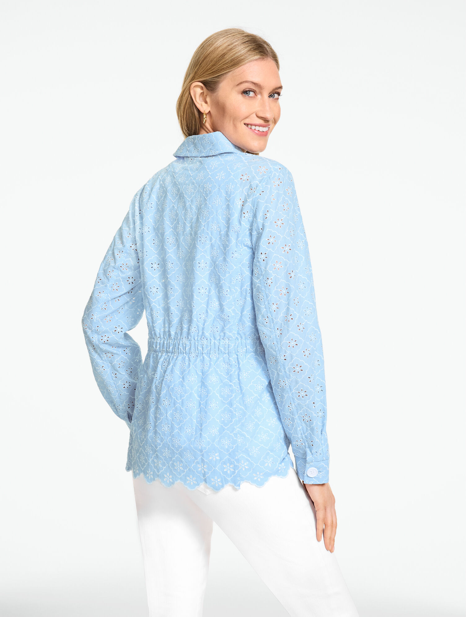 Summer Tile Eyelet Utility Jacket