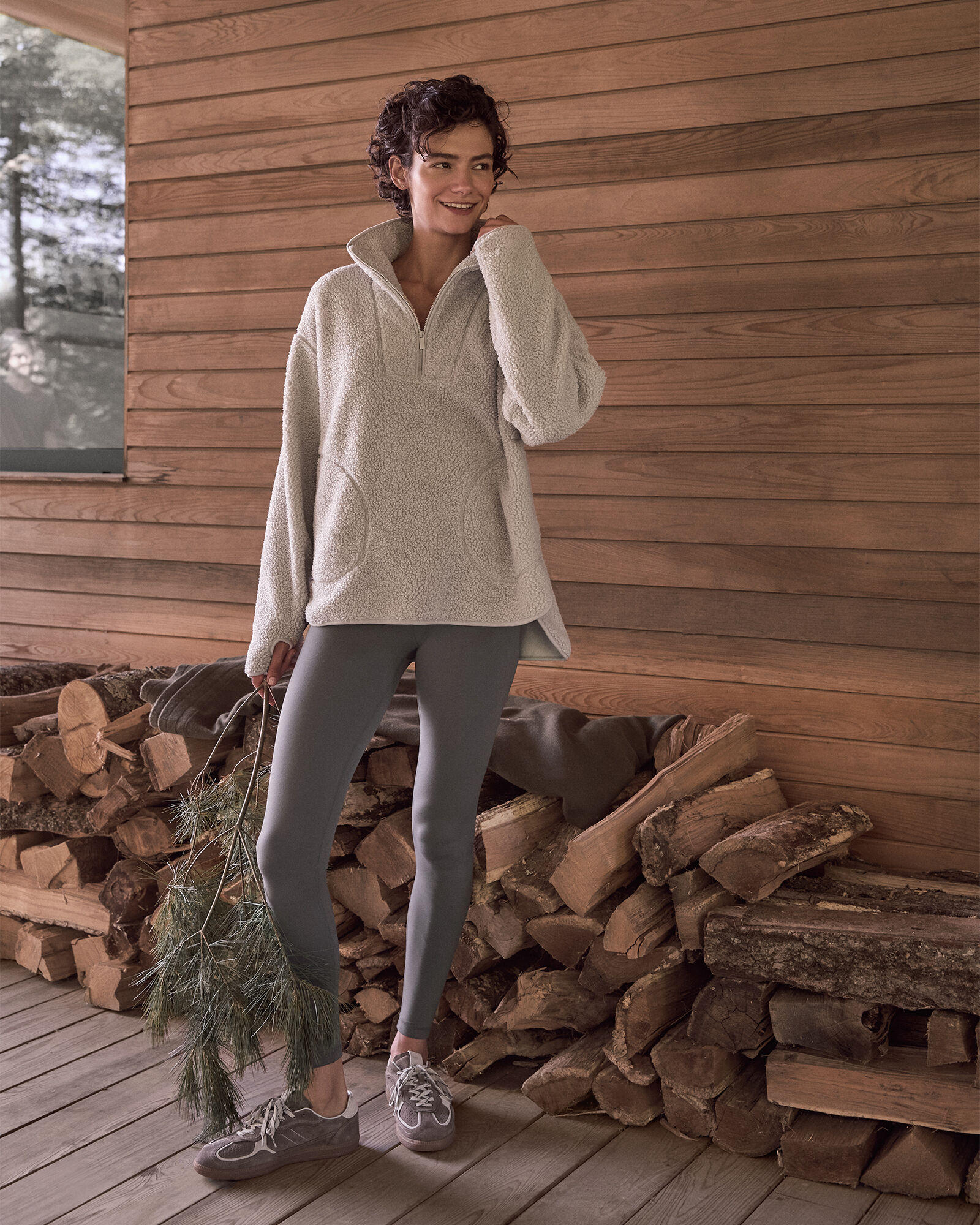 Sherpa Half-Zip Mockneck Pullover