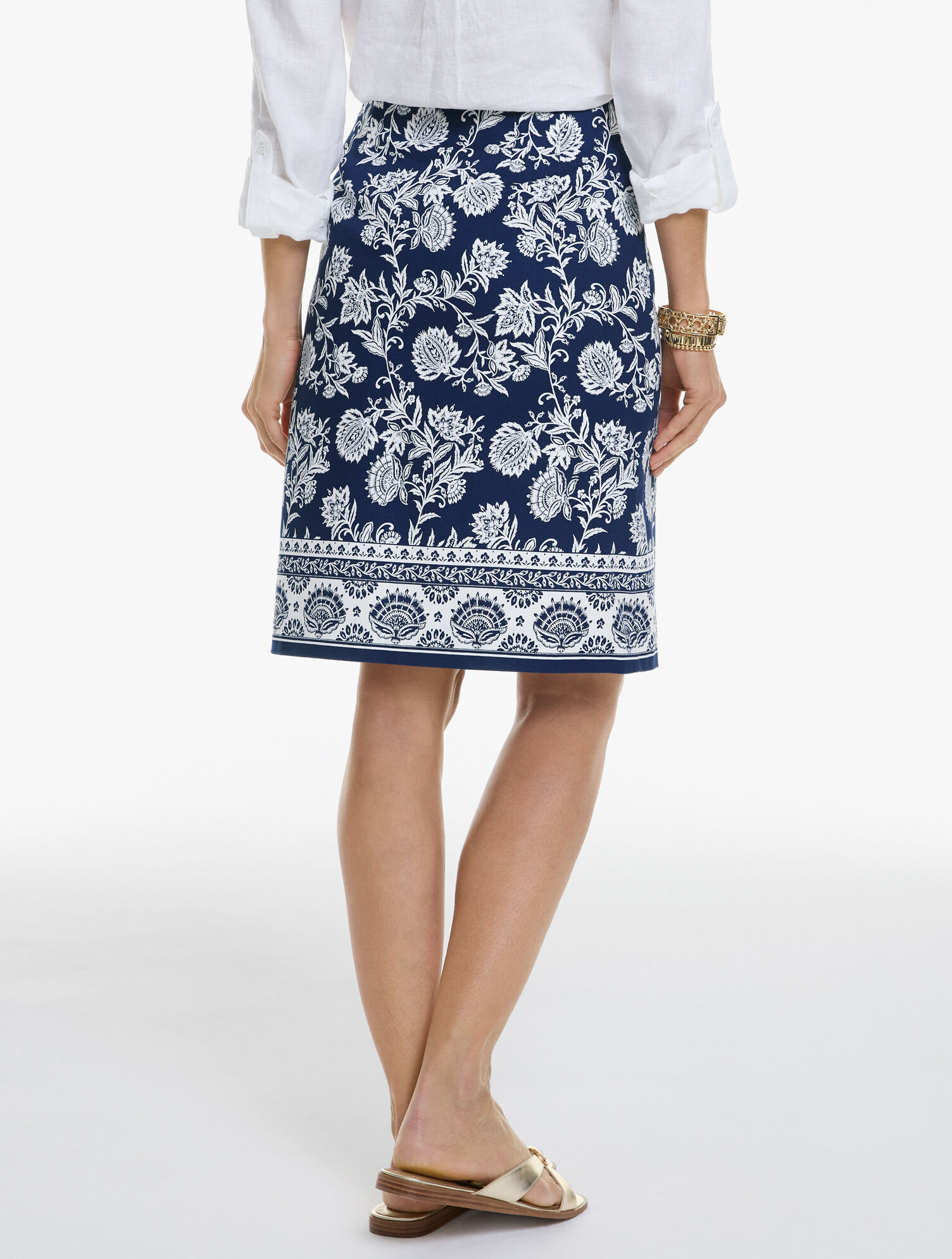 Canvas A-Line Skirt - Etched Foulard