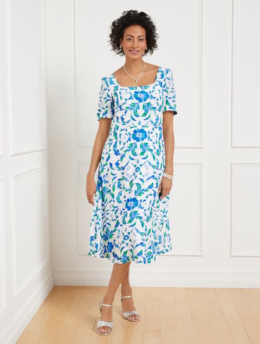 Fit & Flare Dress - Beautiful Scroll