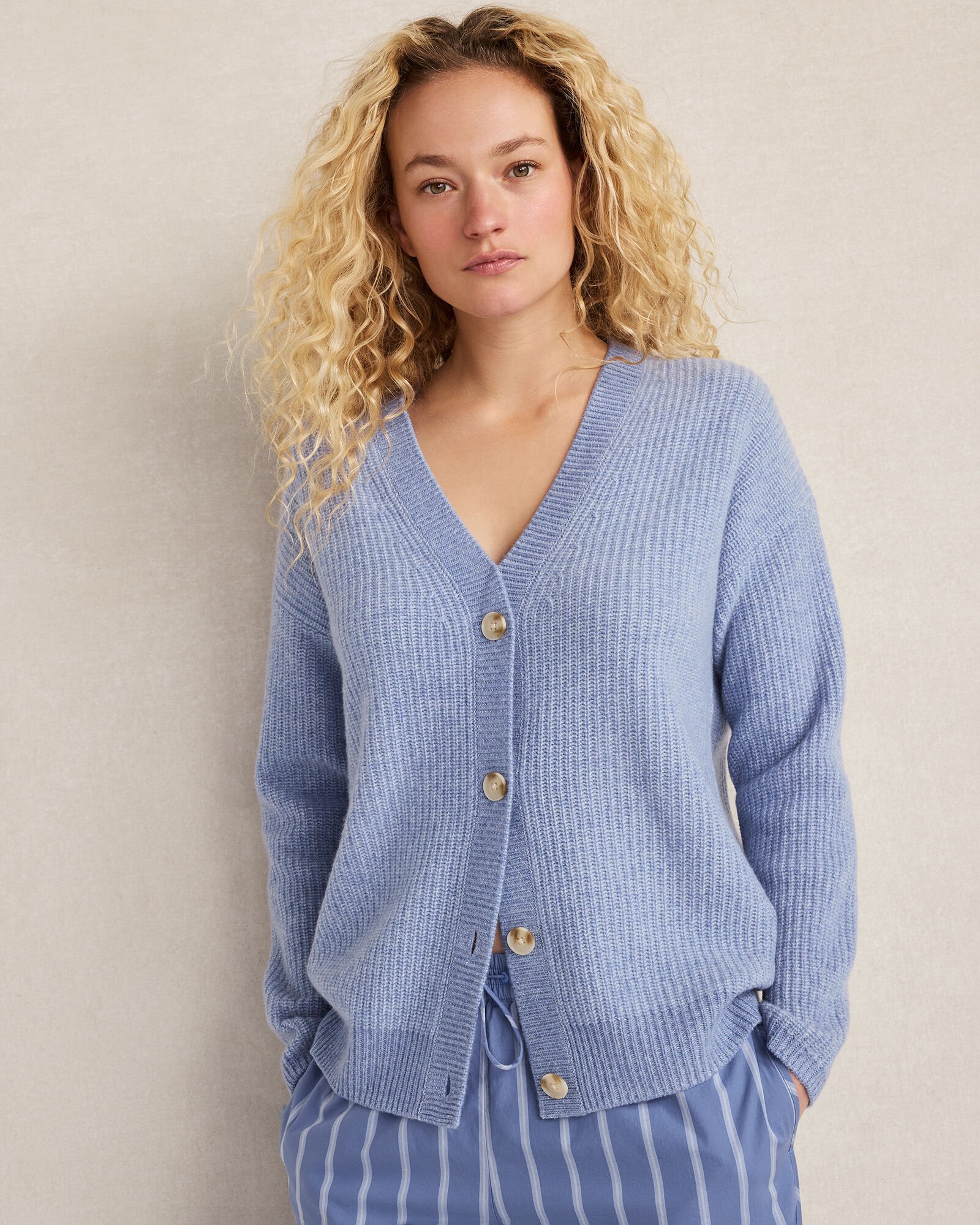 Cashmere Shaker Stitch Cardigan - image 2