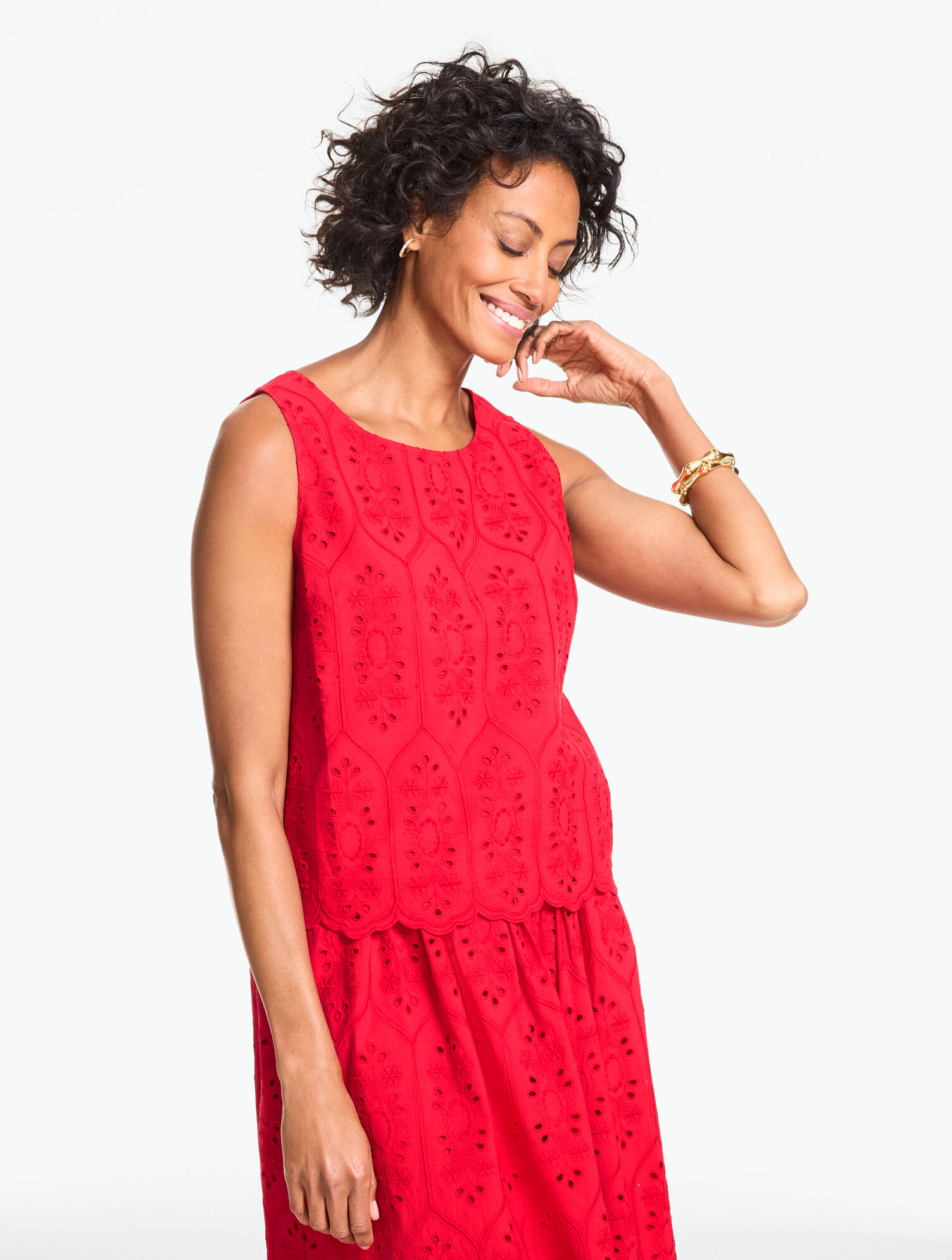 Marquise Eyelet Shell