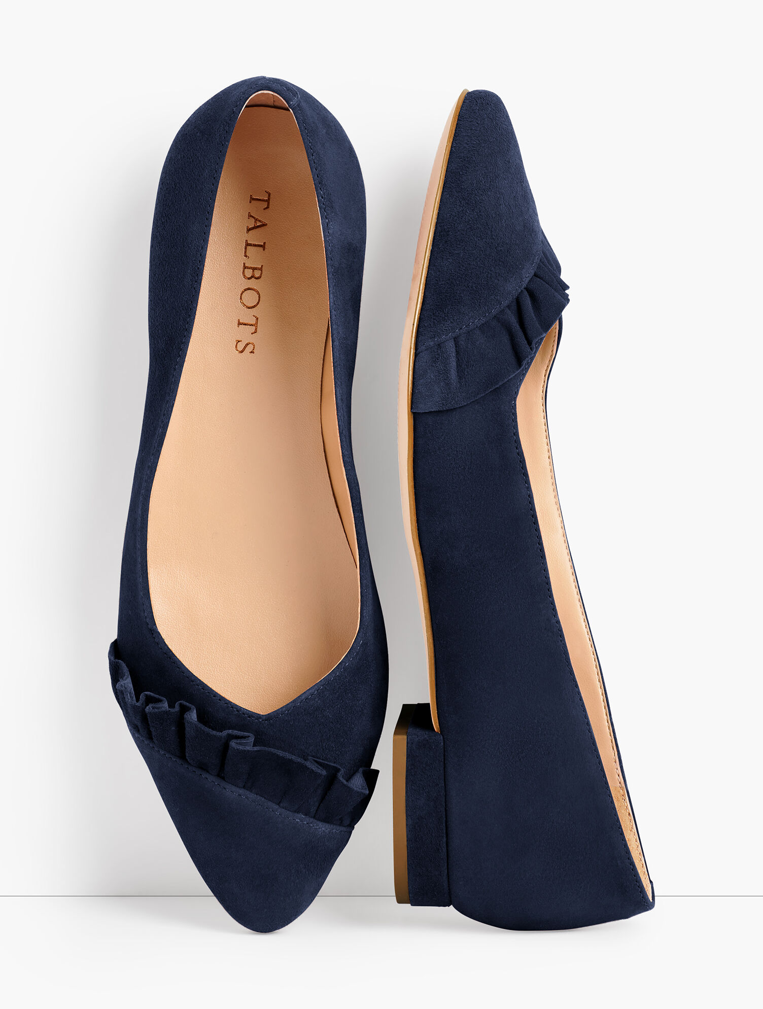 Edison Pleated Flats - Suede | Talbots