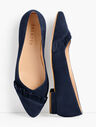 Edison Pleated Flats - Suede