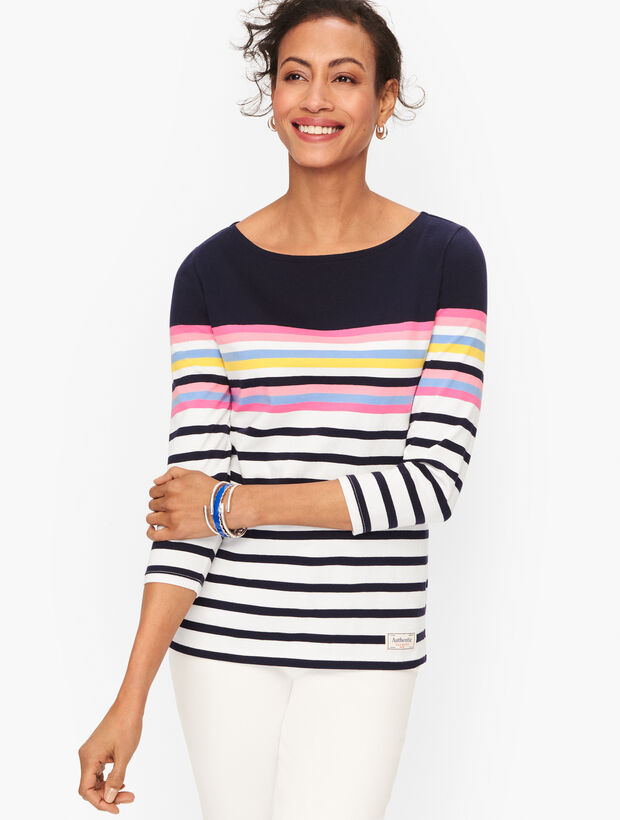 Authentic Talbots Tee - Quintana Stripe | Talbots