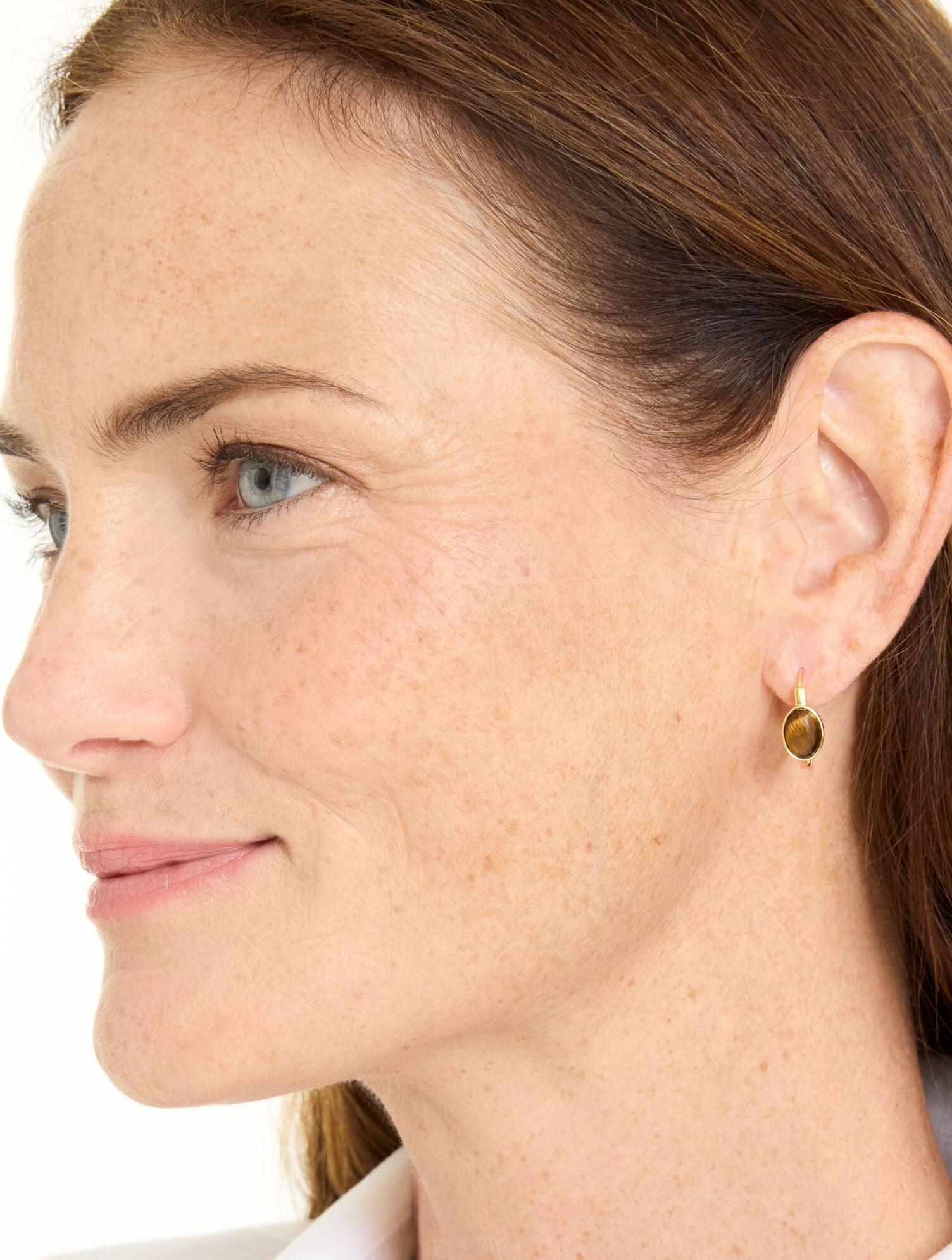 Cabochon Hoop Earrings - thumbnail 5