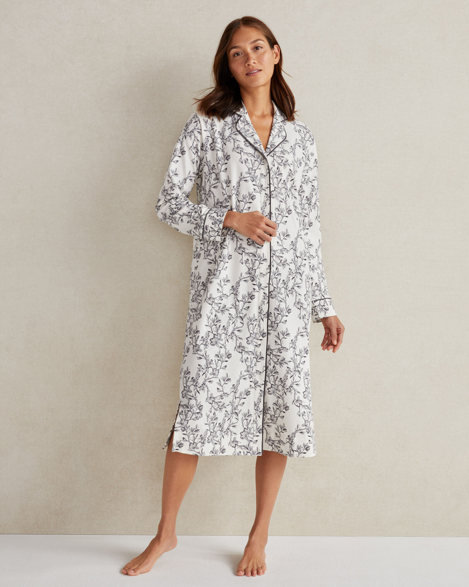 Organic Cotton Jersey Magnolia Sleep Shirt