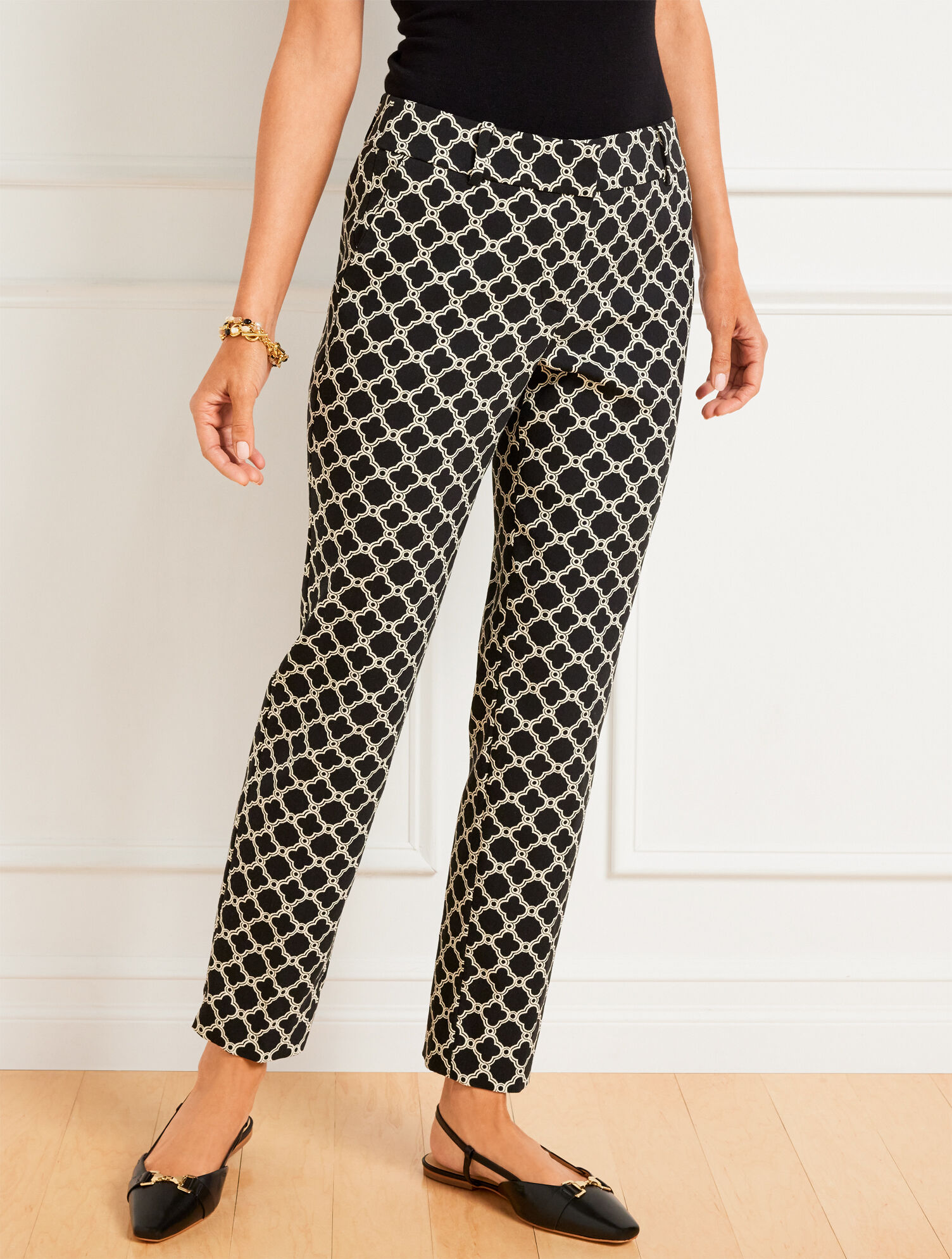 Talbots Hampshire Ankle Pants - Lattice Jacquard