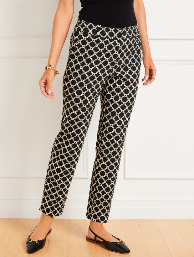 Talbots Hampshire Ankle Pants - Lattice Jacquard