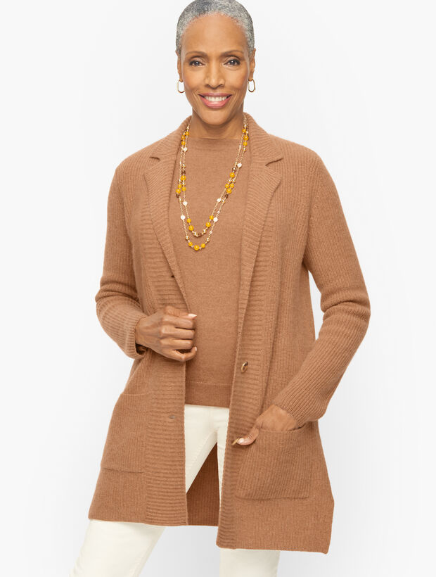 Ribbed Cashmere Sweater Jacket