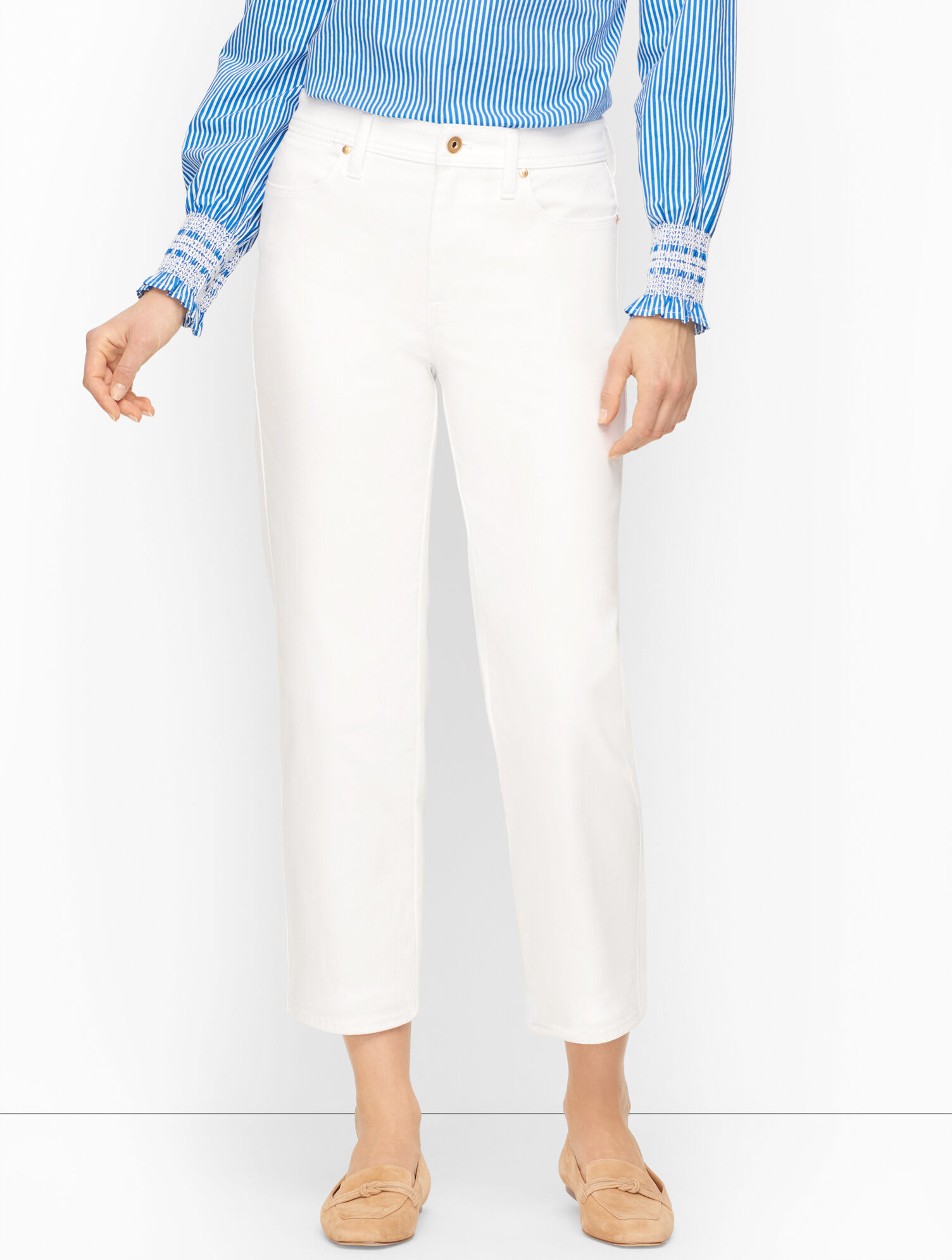 Stovepipe Jeans - White
