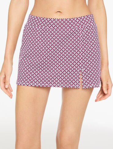 Miraclesuit Vented Skirt - Leaf Dots