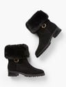 Tish Foldover Suede Ankle Boot