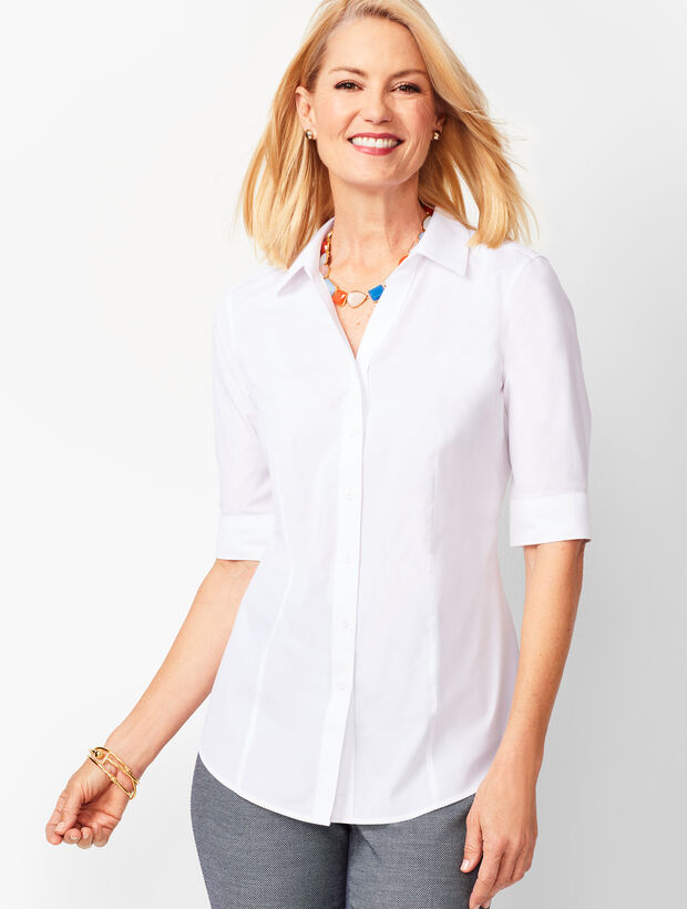 Perfect Shirt - Elbow-Length Sleeves - Solid