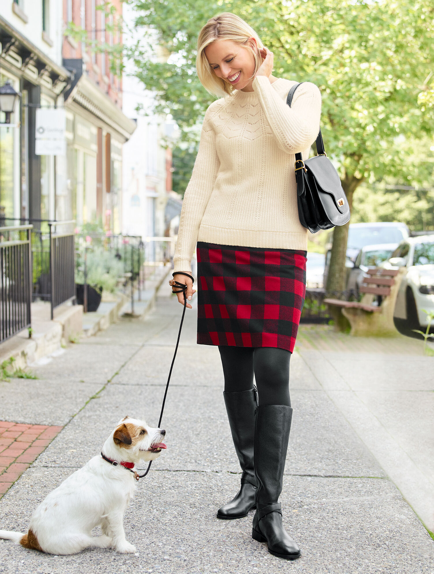 Wool Blend A-Line Skirt