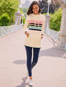 Cowlneck Stripe Tunic Sweater