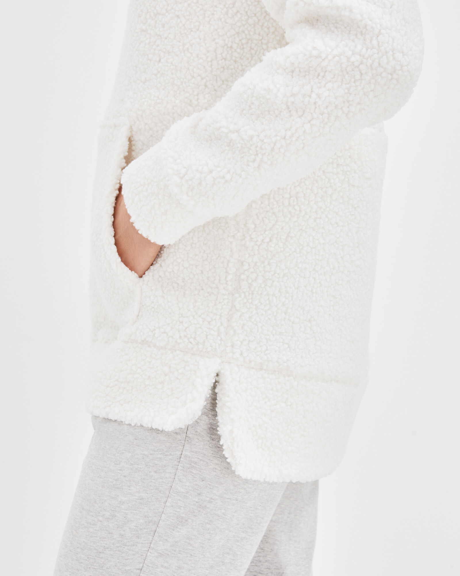 sherpa funnel neck pullover