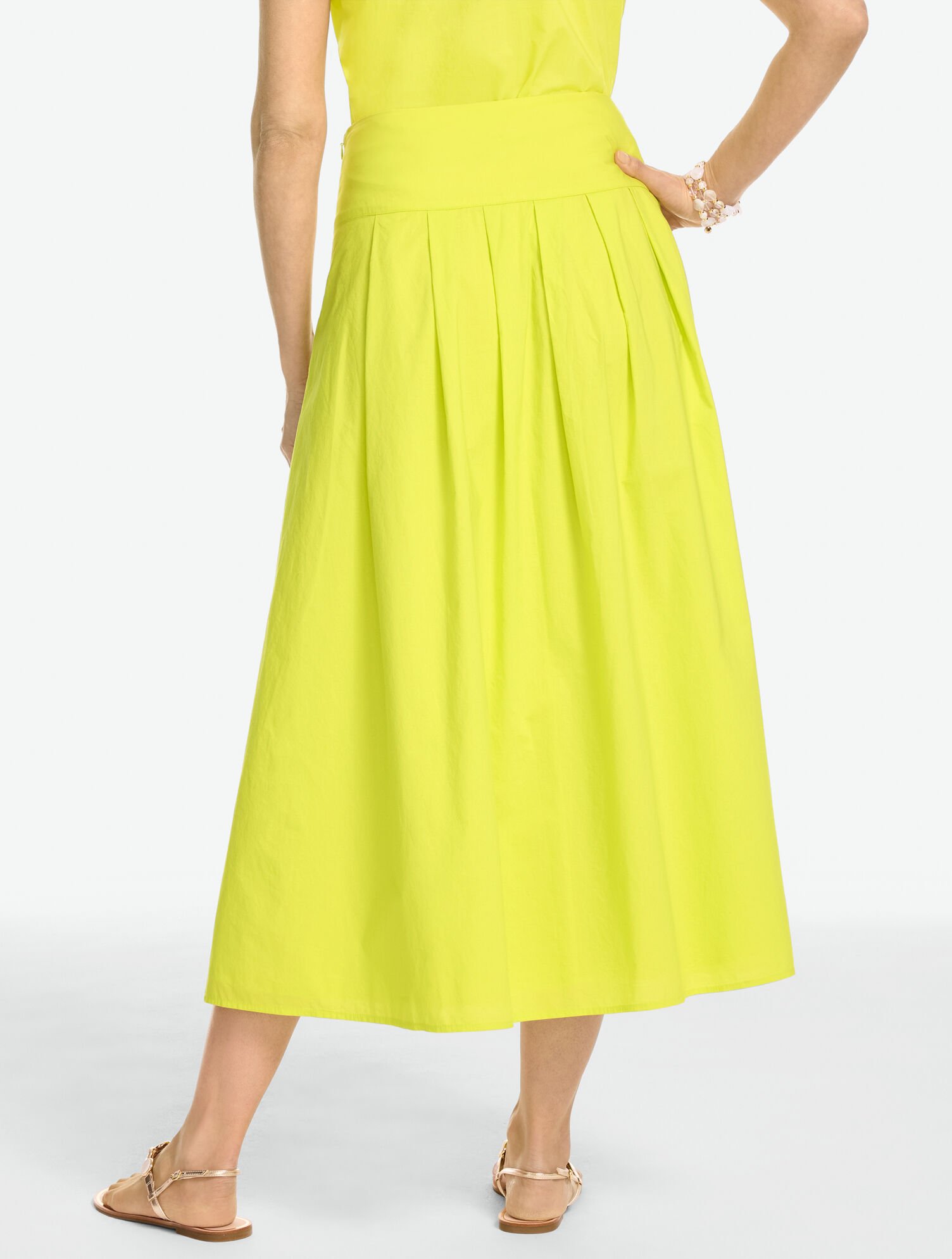 Embroidered Piper Pleated Patio Skirt
