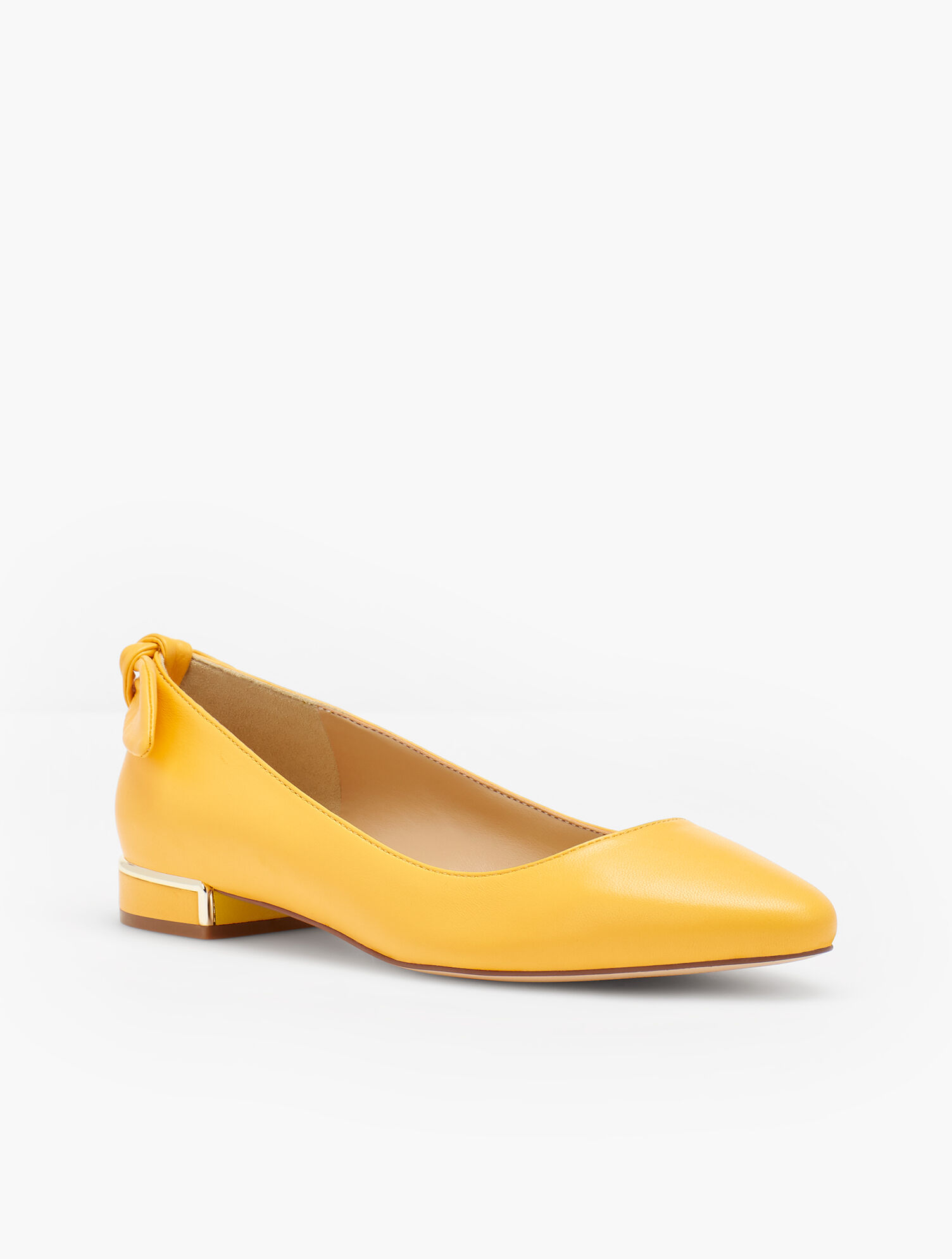 Edison Back Keyhole Flats - Nappa Leather